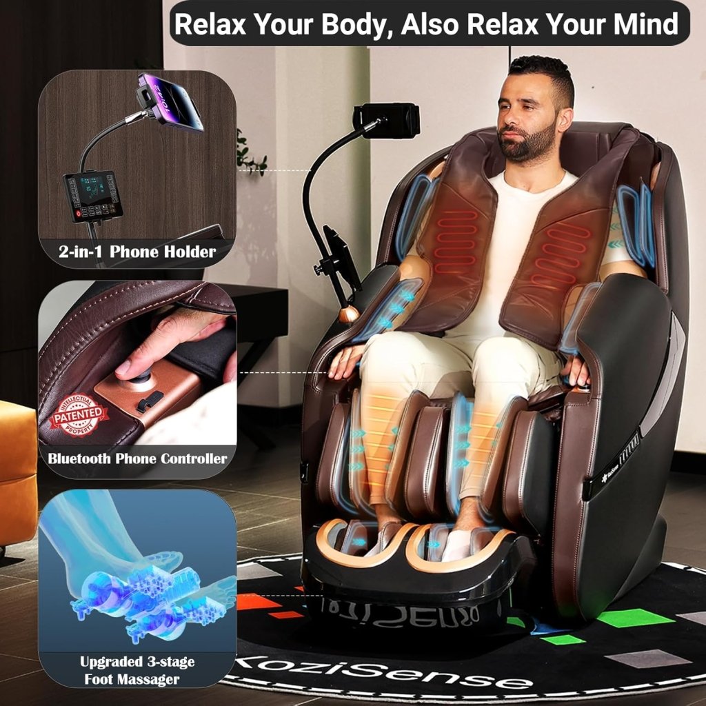 2025 Massage Chair Full Body, Zero Gravity SL - Track Shiatsu Massage Recliner Chair with Heat, AI Control, Body Scan and Calfrest Extension - Wigtrends