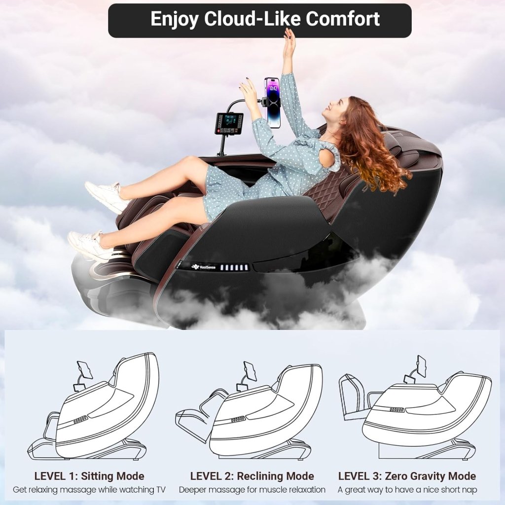 2025 Massage Chair Full Body, Zero Gravity SL - Track Shiatsu Massage Recliner Chair with Heat, AI Control, Body Scan and Calfrest Extension - Wigtrends