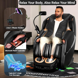 2025 Massage Chair Full Body, Zero Gravity SL - Track Shiatsu Massage Recliner Chair with Heat, AI Control, Body Scan and Calfrest Extension - Wigtrends
