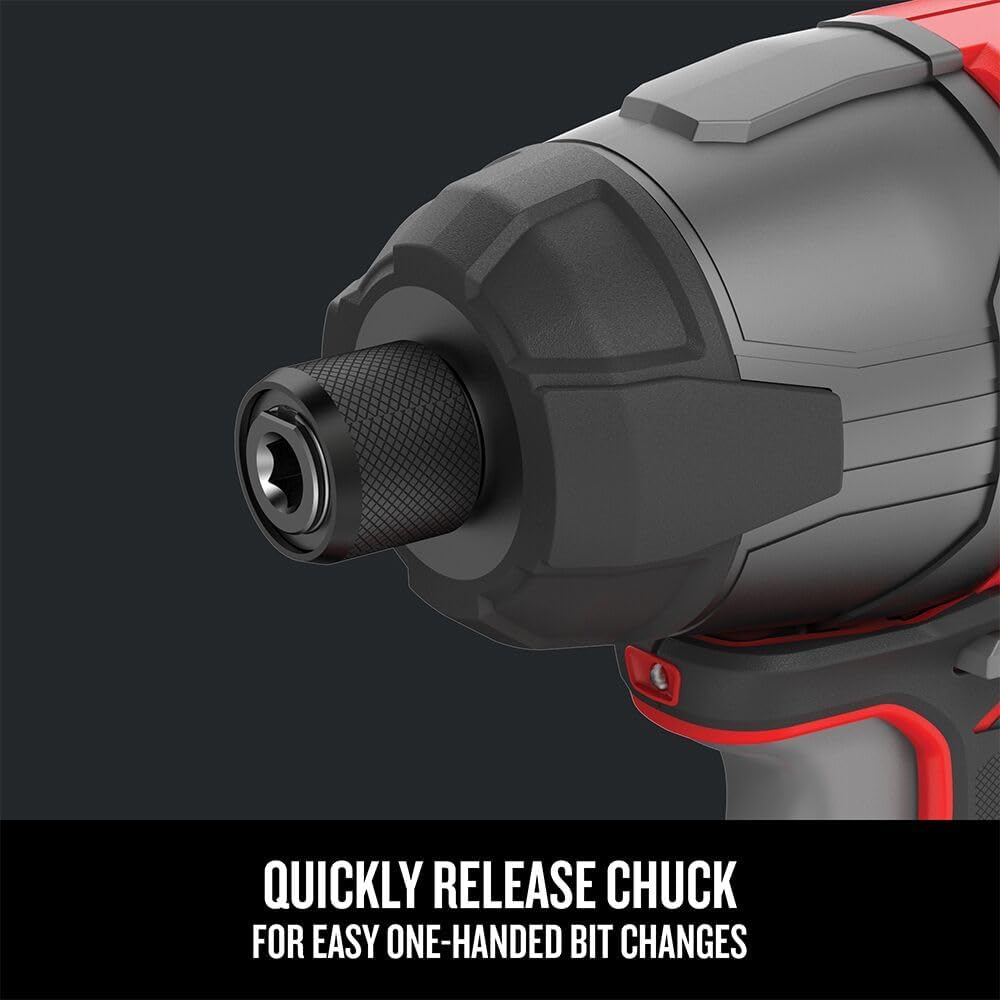 20V MAX Impact Driver Kit, 1/4 Inch, 2,800 RPM, LED Work light, Battery and Charger Included (CMCF800C1) - Wigtrends
