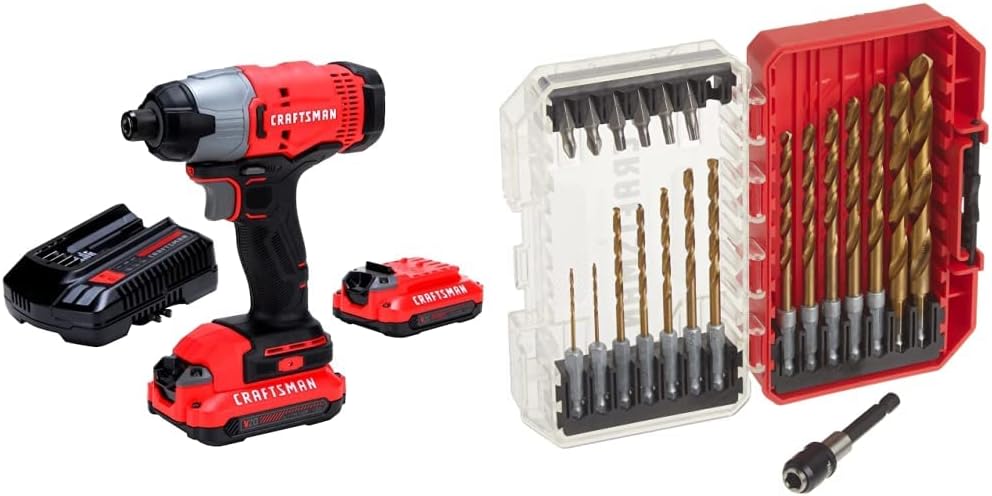 20V MAX Impact Driver Kit, 1/4 Inch, 2,800 RPM, LED Work light, Battery and Charger Included (CMCF800C1) - Wigtrends