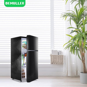 2.4 Cu.Ft Mini Fridge with Freezer & Double Door Small Tiny Size Refrigerator with 7 Temperature Control Knob Only Suitable for One Person Use Black - Wigtrends