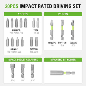 24V Brushless Cordless Drill and Impact Driver,Power Tool Combo Kit Included 1/2”Drill & 1/4”Hex Impact Driver and (2) Batteries, Fast Charger, 2 pcs Drill Bit Set & Bag - Wigtrends