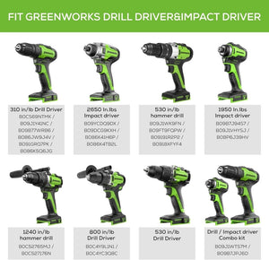 24V Brushless Cordless Drill and Impact Driver,Power Tool Combo Kit Included 1/2”Drill & 1/4”Hex Impact Driver and (2) Batteries, Fast Charger, 2 pcs Drill Bit Set & Bag - Wigtrends