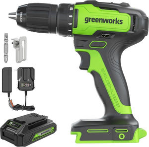24V Brushless Cordless Drill and Impact Driver,Power Tool Combo Kit Included 1/2”Drill & 1/4”Hex Impact Driver and (2) Batteries, Fast Charger, 2 pcs Drill Bit Set & Bag - Wigtrends
