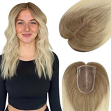 3*5inch Wigs Hair Piece Hair Toppers For Women Ombre Brown to Blonde - Wigtrends