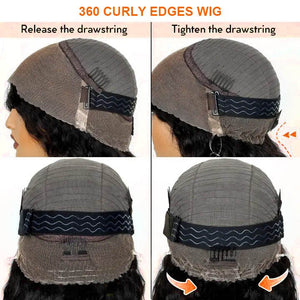 360 Lace Curly Edegs Invisible Strap Curly Wig - Wigtrends