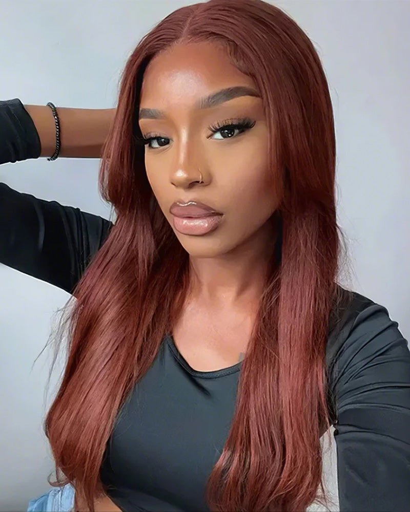 3S - Super Silky Straight Glueless 13x4 Lace Frontal Wig Pre - Plucked Bleached Breathable Cap Human Hair Wigs - Wigtrends