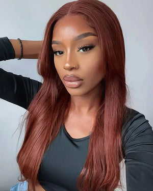 3S - Super Silky Straight Glueless 13x4 Lace Frontal Wig Pre - Plucked Bleached Breathable Cap Human Hair Wigs - Wigtrends