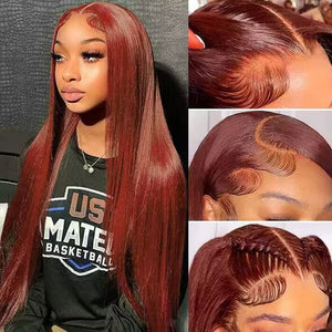 3S - Super Silky Straight Glueless 13x4 Lace Frontal Wig Pre - Plucked Bleached Breathable Cap Human Hair Wigs - Wigtrends