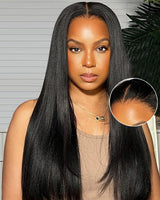 3S - Super Silky Straight Glueless 13x4 Lace Frontal Wig Pre - Plucked Bleached Breathable Cap Human Hair Wigs - Wigtrends