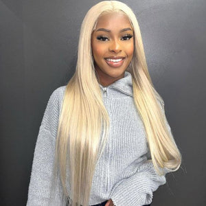 3S - Super Silky Straight Glueless 13x4 Lace Frontal Wig Pre - Plucked Bleached Breathable Cap Human Hair Wigs - Wigtrends