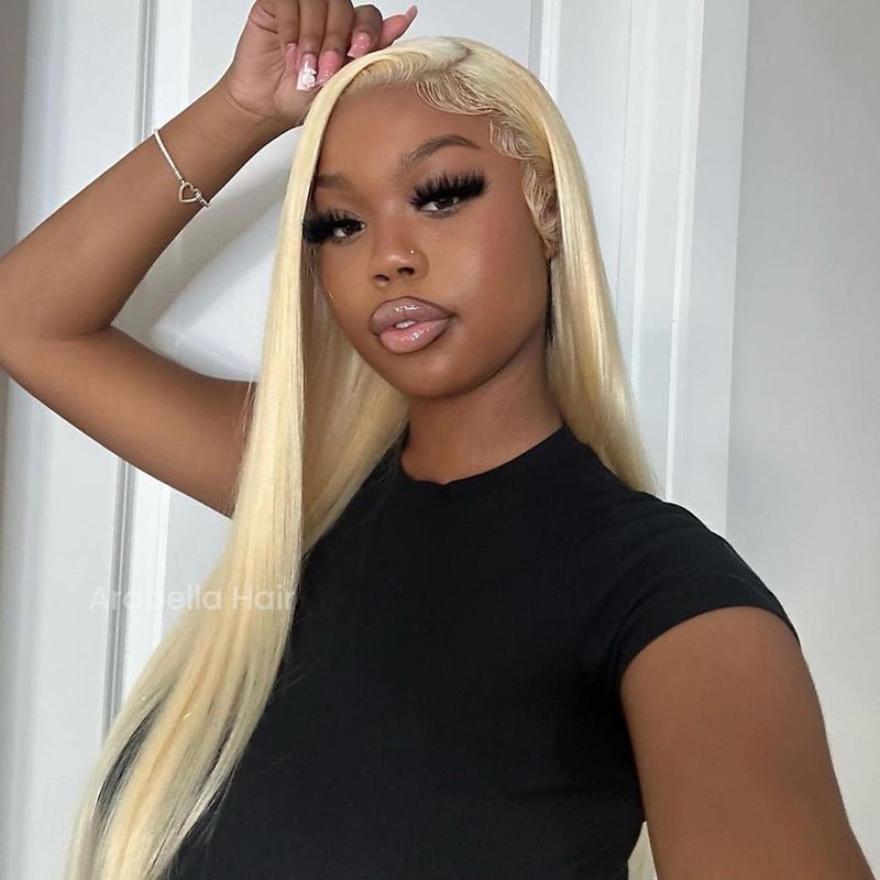 3S - Super Silky Straight Glueless 13x4 Lace Frontal Wig Pre - Plucked Bleached Breathable Cap Human Hair Wigs - Wigtrends