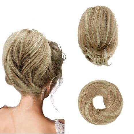 Hair Bun Ponytail Extension Straight Synthetic Hairpiece Fully Short Ponytail