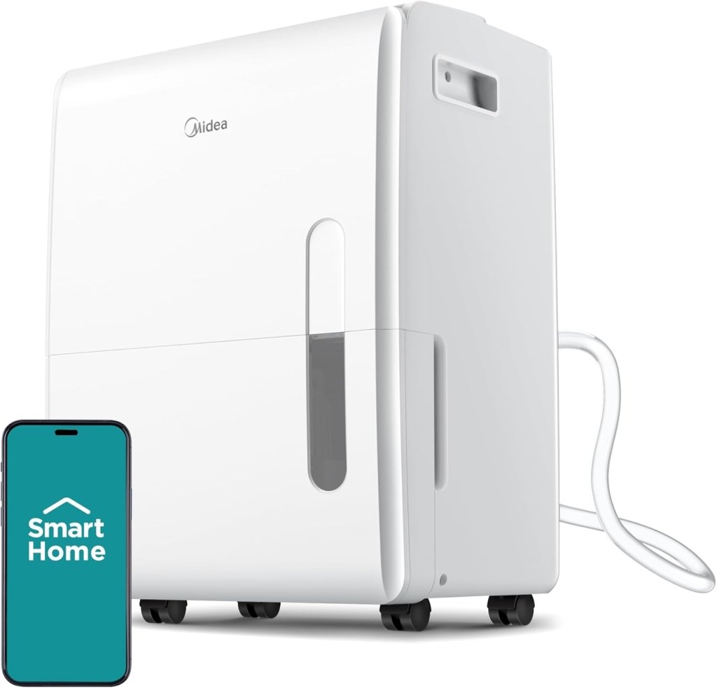 4,500 Sq. Ft.Dehumidifier for Basement, Energy Star Certified, With Reusable Air Filter 50 Pint - Ideal For Basements, Large & Medium Sized Rooms, And Bathrooms (White) - Wigtrends