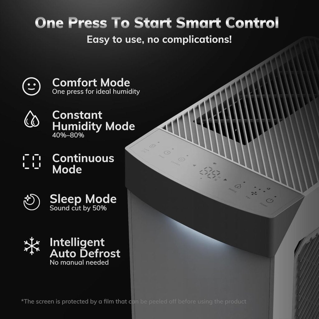 4500 Sq.Ft Most Efficient Energy Star 2025 Dehumidifier,AEOCKY Max 80 Pint/D(Standard 56Pint/D) Smart Compressor Dehumidifier with Drain Hose, Intelligent Humidistat,for Basement,Bedroom,Home,Bathroom - Wigtrends