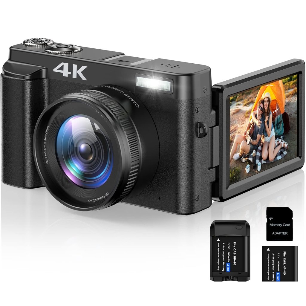 4K Digital Camera for Photography Autofocus 16X Digital Zoom, - Wigtrends