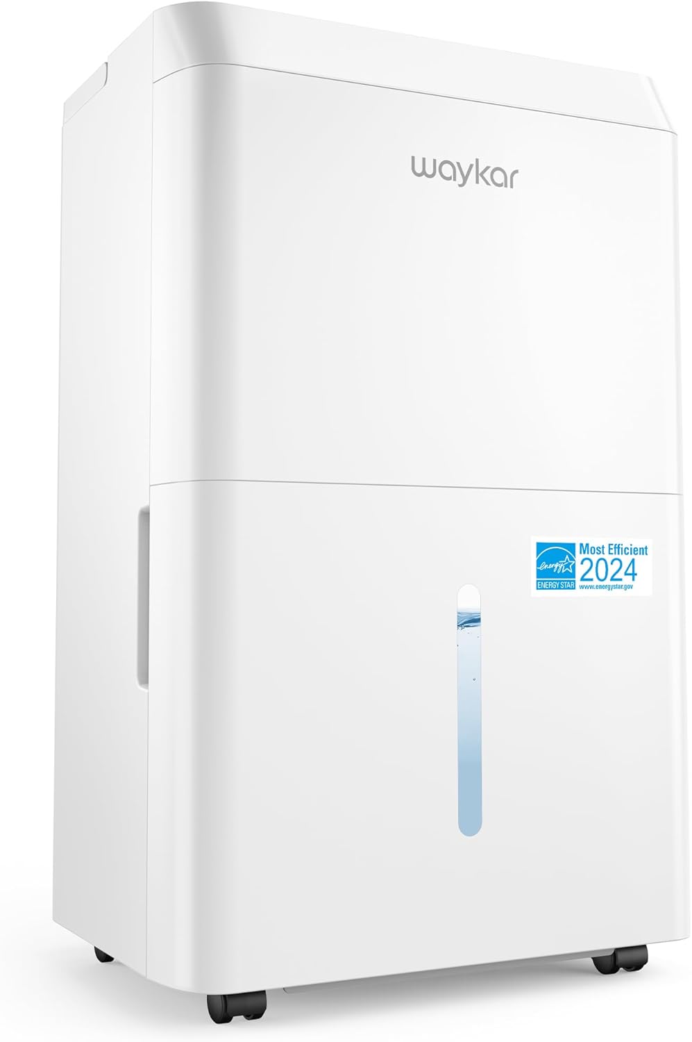 Waykar 150 Pint Energy Star Dehumidifier with Pump for Large Rooms up to 7,000 Sq. Ft. for Home, Basement, Commercial, Industrial, with Drain Hose & Tank, Auto Defrost, Quiet, Smart Auto Comfort Mode