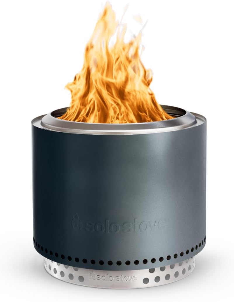 Solo Stove Bonfire 2.0 with Stand, 19.5 Inch Smokeless Fire Pit with Removable Ash Pan - Portable Outdoor Fire Pit - Stainless Steel Wood Burning Fireplace, Ideal for 4-6 People, 21.75 lbs