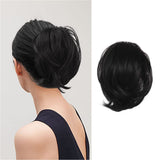 Hair Bun Ponytail Extension Straight Synthetic Hairpiece Fully Short Ponytail