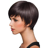 Pixie Layered Short Blonde Wigs Blonde Mixed Brown Human Hair Wigs