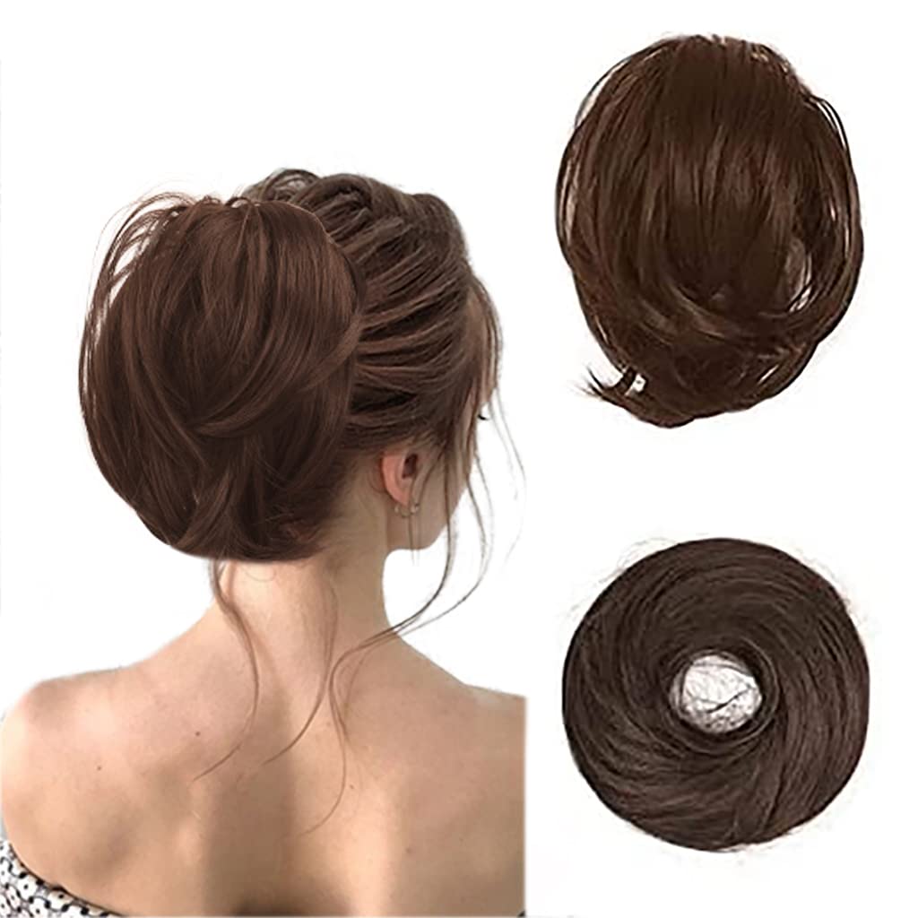 Hair Bun Ponytail Extension Straight Synthetic Hairpiece Fully Short Ponytail