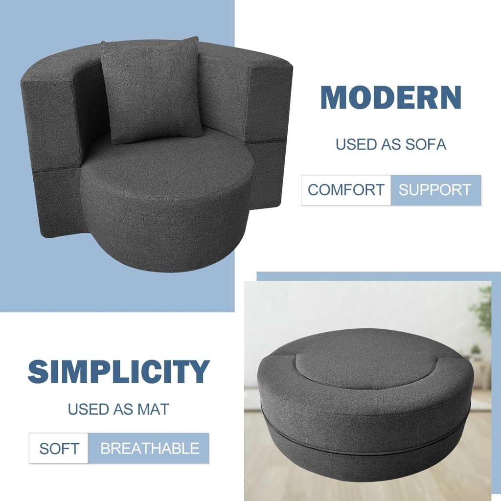 60 inch pull out sofa bed, memory foam sofa with 2 pillows, futon bed, guest bed and pull out sofa, - Wigtrends
