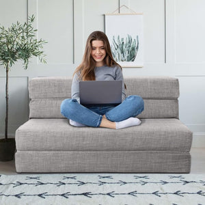 60 inch pull out sofa bed, memory foam sofa with 2 pillows, futon bed, guest bed and pull out sofa, - Wigtrends