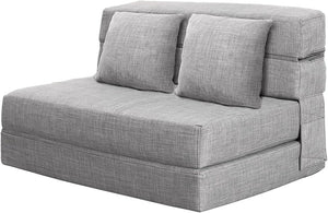 60 inch pull out sofa bed, memory foam sofa with 2 pillows, futon bed, guest bed and pull out sofa, - Wigtrends