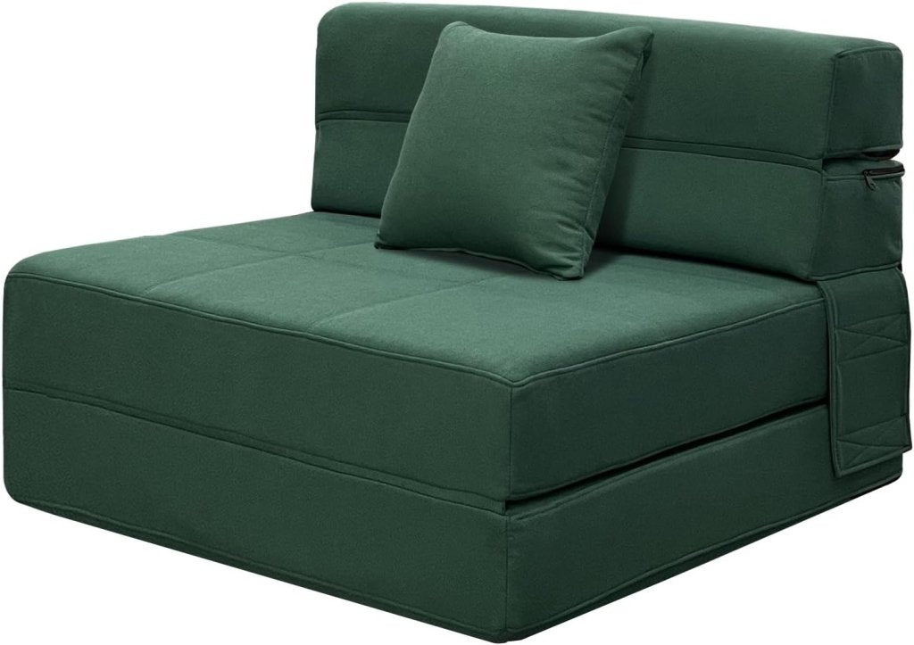 60 inch pull out sofa bed, memory foam sofa with 2 pillows, futon bed, guest bed and pull out sofa, - Wigtrends