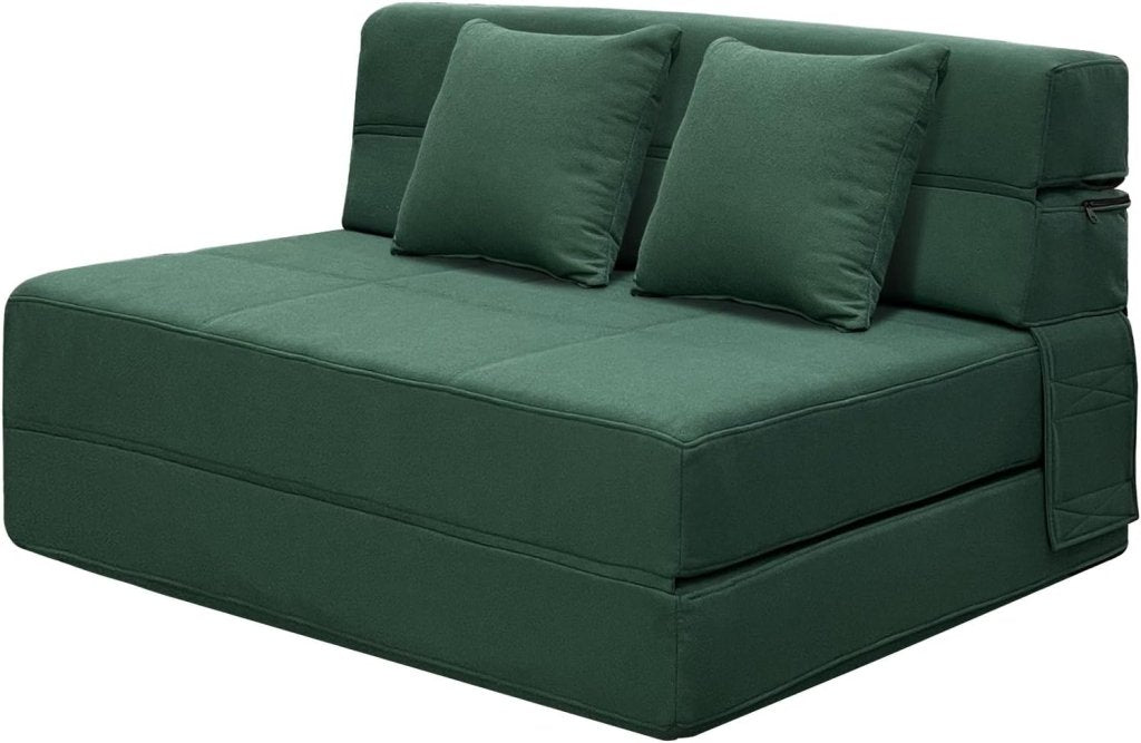 60 inch pull out sofa bed, memory foam sofa with 2 pillows, futon bed, guest bed and pull out sofa, - Wigtrends
