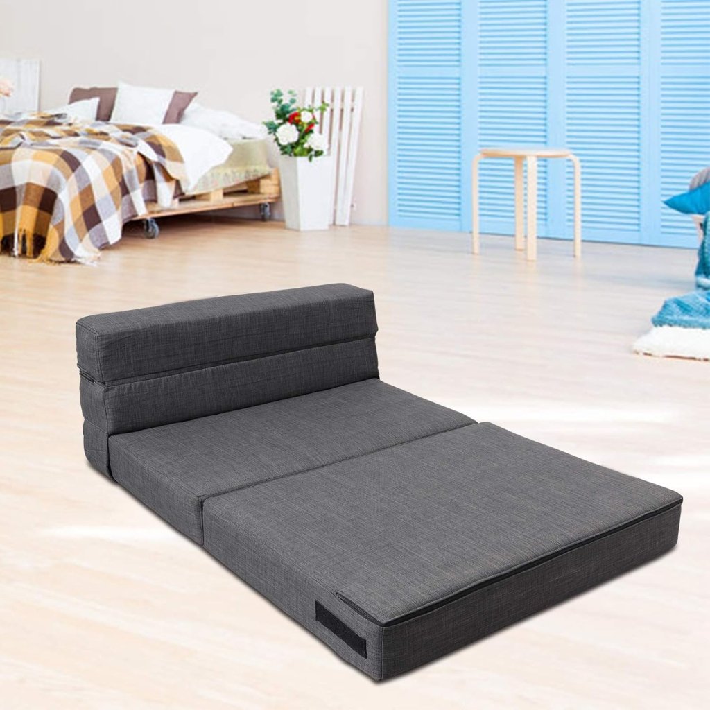 60 inch pull out sofa bed, memory foam sofa with 2 pillows, futon bed, guest bed and pull out sofa, - Wigtrends