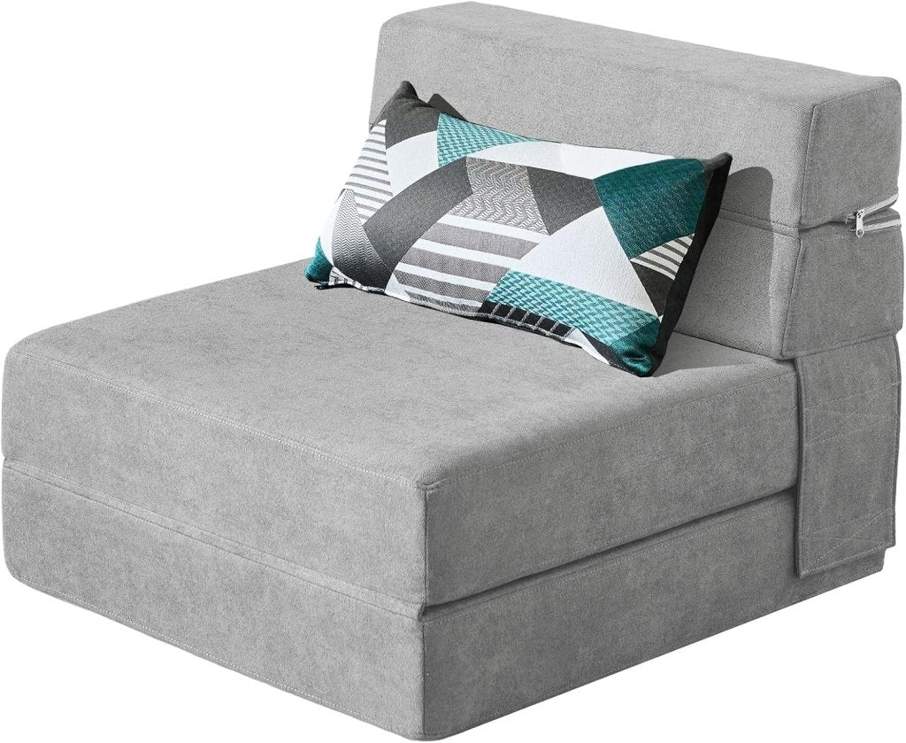 60 inch pull out sofa bed, memory foam sofa with 2 pillows, futon bed, guest bed and pull out sofa, - Wigtrends