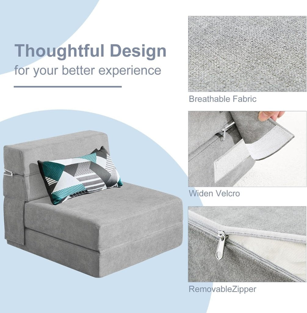 60 inch pull out sofa bed, memory foam sofa with 2 pillows, futon bed, guest bed and pull out sofa, - Wigtrends