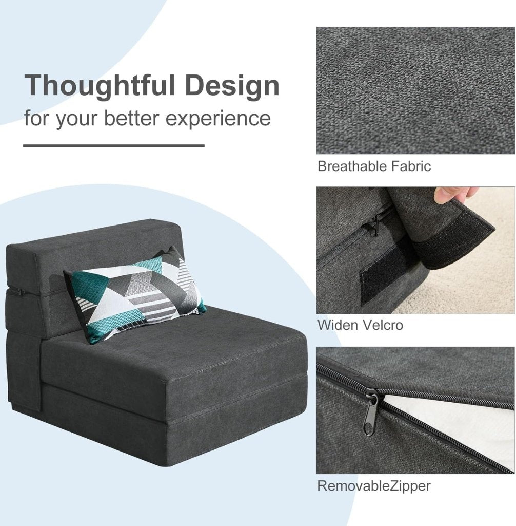 60 inch pull out sofa bed, memory foam sofa with 2 pillows, futon bed, guest bed and pull out sofa, - Wigtrends