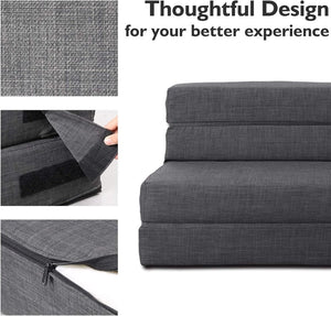 60 inch pull out sofa bed, memory foam sofa with 2 pillows, futon bed, guest bed and pull out sofa, - Wigtrends