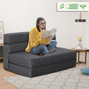 60 inch pull out sofa bed, memory foam sofa with 2 pillows, futon bed, guest bed and pull out sofa, - Wigtrends