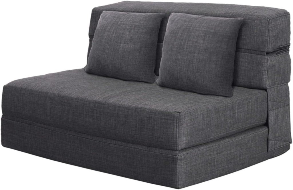 60 inch pull out sofa bed, memory foam sofa with 2 pillows, futon bed, guest bed and pull out sofa, - Wigtrends