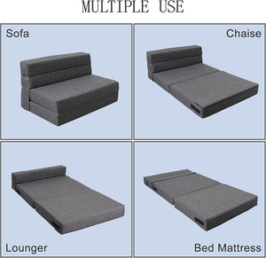 60 inch pull out sofa bed, memory foam sofa with 2 pillows, futon bed, guest bed and pull out sofa, - Wigtrends