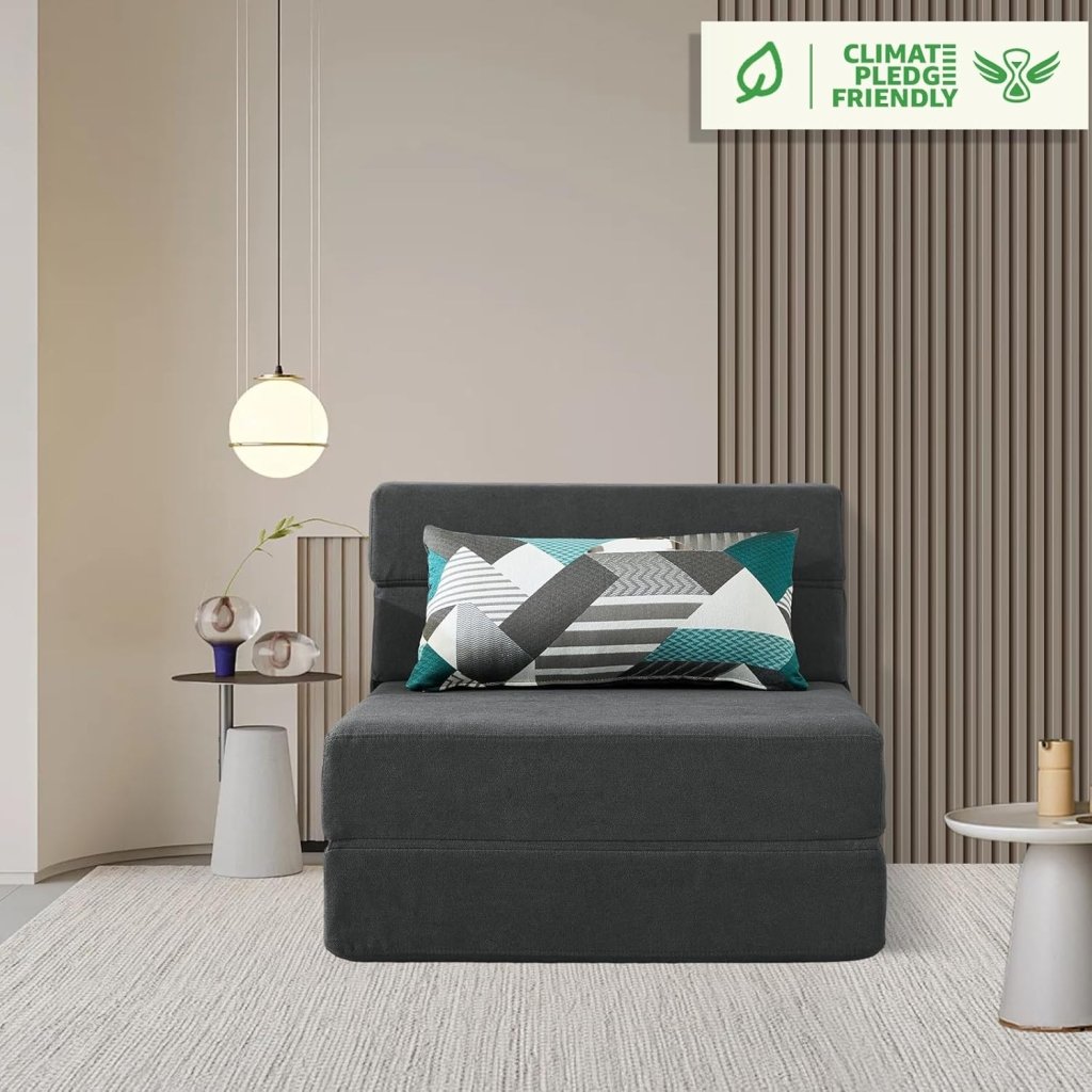 60 inch pull out sofa bed, memory foam sofa with 2 pillows, futon bed, guest bed and pull out sofa, - Wigtrends