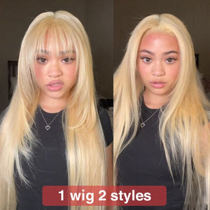 613 Blonde Straight Human Hair Lace Front Wigs For Women 13X4 HD Transparent Lace Wig With Baby Hair - Wigtrends