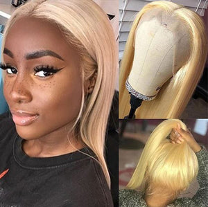 613 Hair Straight HD Lace Front Wig Blonde Human Hair Wigs - Wigtrends