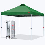 MASTERCANOPY Durable Pop-up Canopy Tent with Roller Bag (10x10, Black)