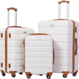 Coolife Luggage 3 Piece Set Suitcase Spinner Hardshell Lightweight TSA Lock
