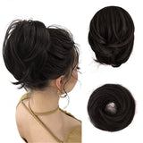 Hair Bun Ponytail Extension Straight Synthetic Hairpiece Fully Short Ponytail