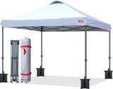MASTERCANOPY Durable Pop-up Canopy Tent with Roller Bag (10x10, Black)