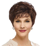 Short Grey Human Hair Wigs for Women Natural Pixie Cut Wig Daily Hair - Wigtrends