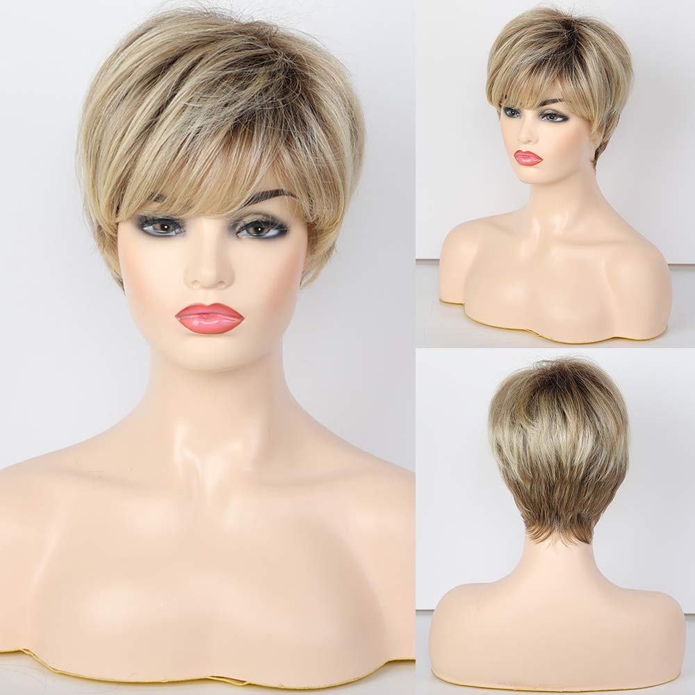 Pixie Cut Human Hair Wigs for Women Pretty Short Gray Wigs for Women Natural Realistic - Wigtrends