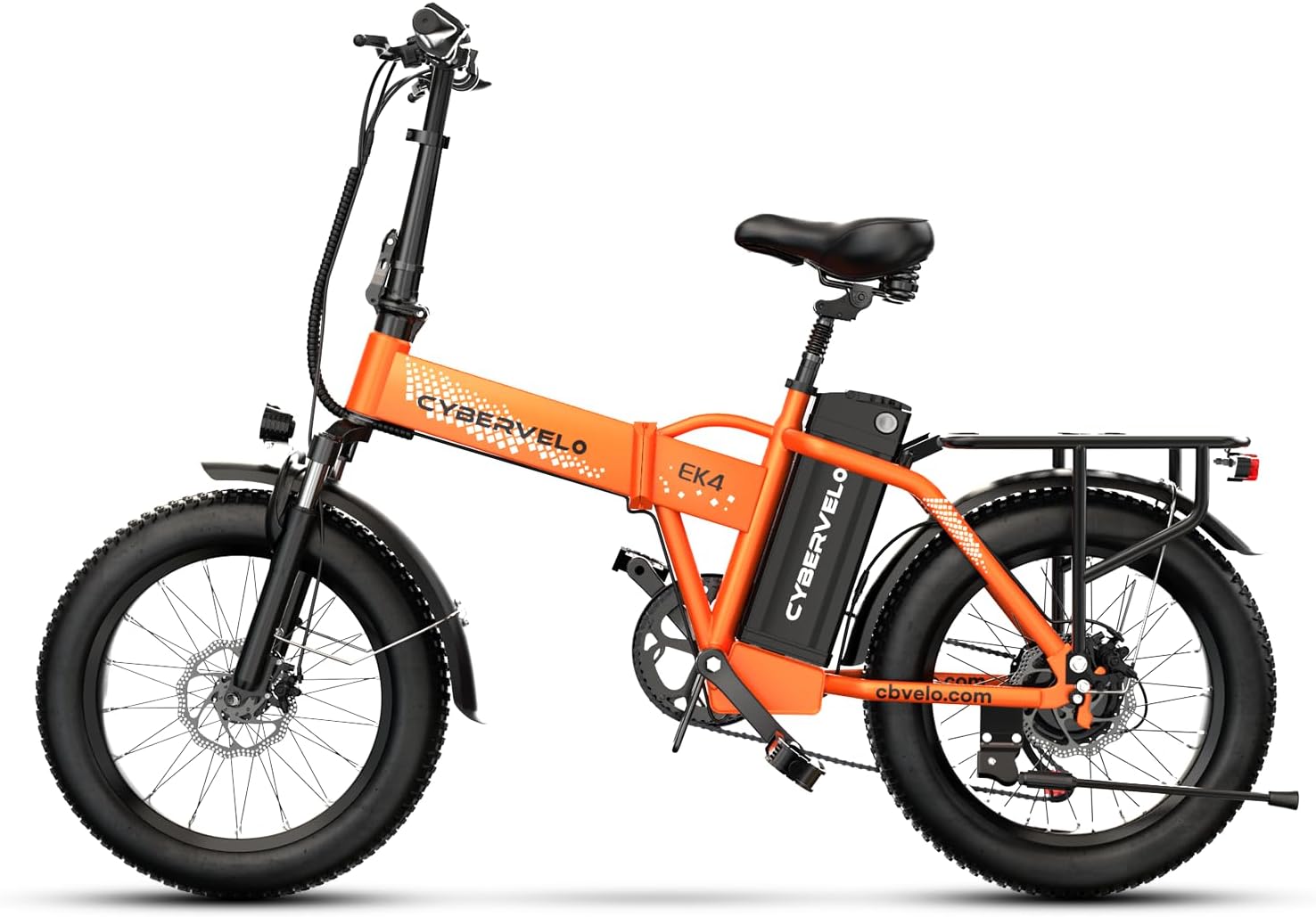 1000W Folding Electric Bike, 48V Large Removable Battery E Bike, 30+MPH, 80 Miles Max Range, 20" Fat Tire Electric Bike for Adults, Adult Electric Bicycles for Long