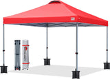 MASTERCANOPY Durable Pop-up Canopy Tent with Roller Bag (10x10, Black)